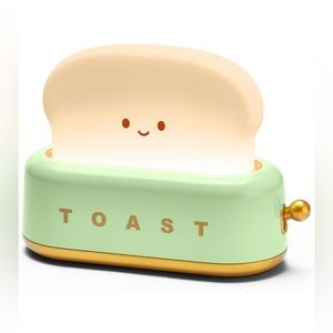 2 Pcs Cute Toast Bread Shape Night Light for Bedroom, Desk Decorations & Gifts